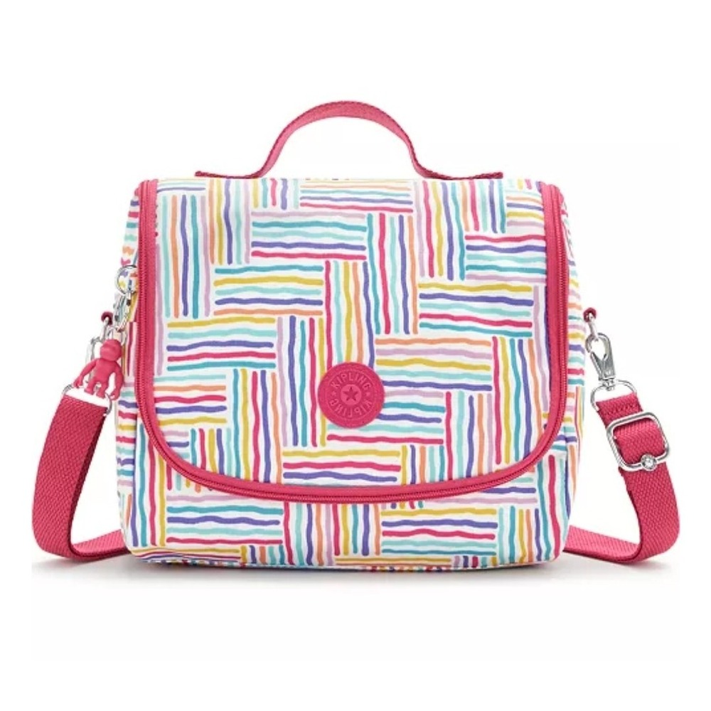 Kipling Kichirou Insulated Crossbody With Handle Lunch Bag Multicolor Stripes‎